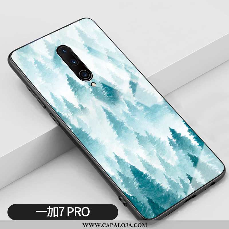 Capas Oneplus 7 Pro Silicone Azul Telemóvel Midi, Capa Oneplus 7 Pro Vidro Baratos