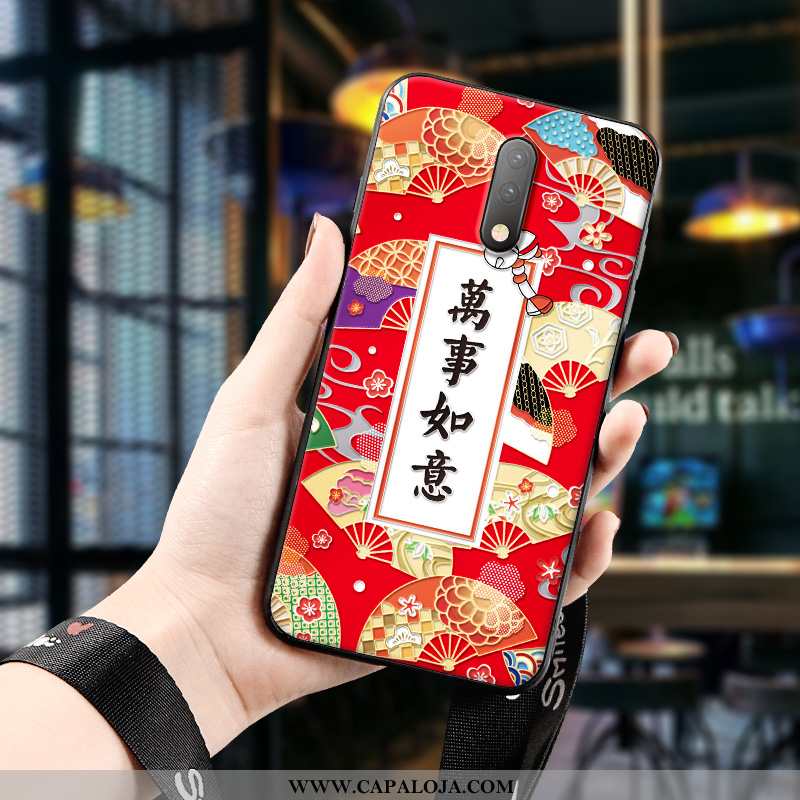 Capas Oneplus 7 Silicone Masculino Vermelha Vermelho, Capa Oneplus 7 Tendencia Baratas