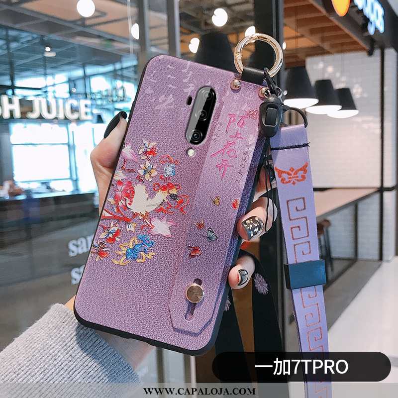 Capas Oneplus 7t Pro Slim Protetoras Silicone Super Roxo, Capa Oneplus 7t Pro Soft Baratos