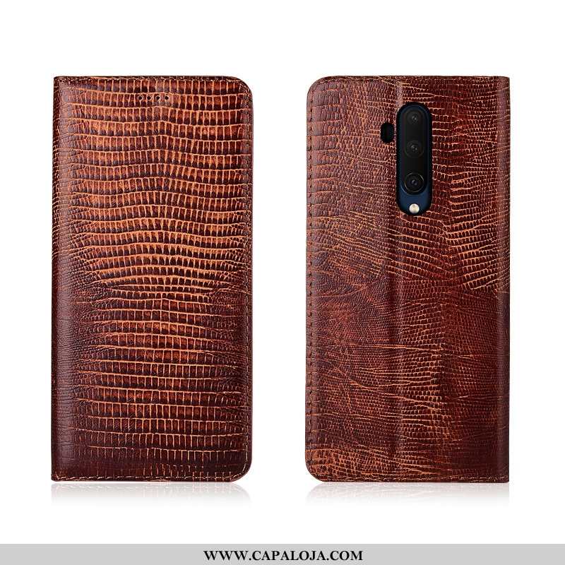 Capas Oneplus 7t Pro Soft Cover Couro Legitimo Castanho, Capa Oneplus 7t Pro Protetoras Barato