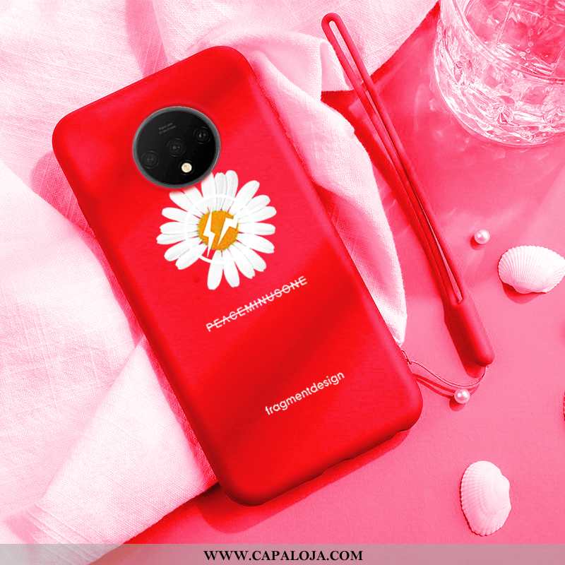 Capas Oneplus 7t Silicone Crisântemo Novas Rosa, Capa Oneplus 7t Simples Comprar