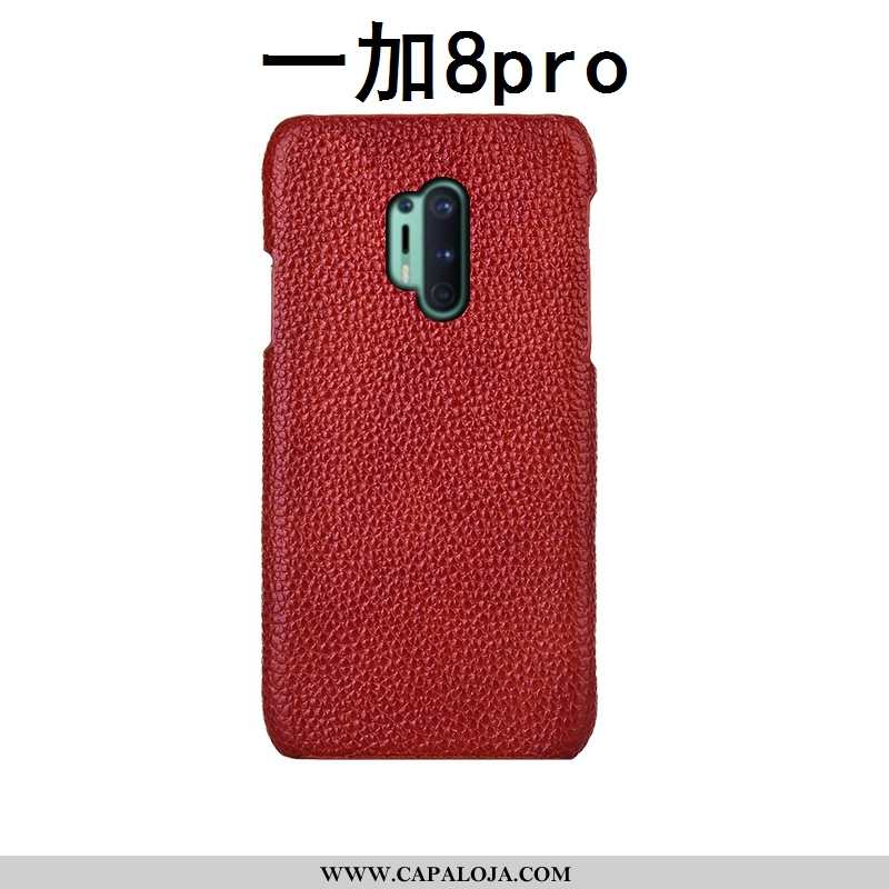 Capas Oneplus 8 Pro Couro Genuíno Masculino Telemóvel Cases Bordô, Capa Oneplus 8 Pro Protetoras Ven