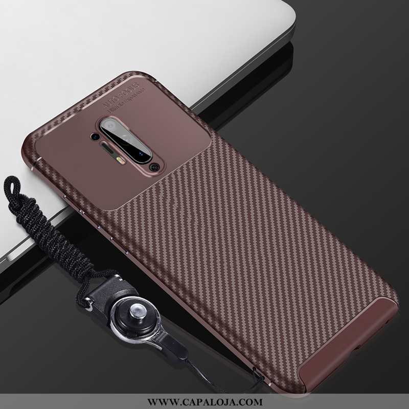 Capas Oneplus 8 Pro Silicone Antiqueda Cordao Tendencia Castanho, Capa Oneplus 8 Pro Fosco Promoção