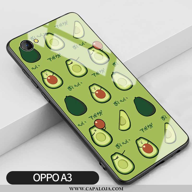 Capas Oppo A3 Silicone Desenho Animado Telemóvel Verde, Capa Oppo A3 Vidro Barato