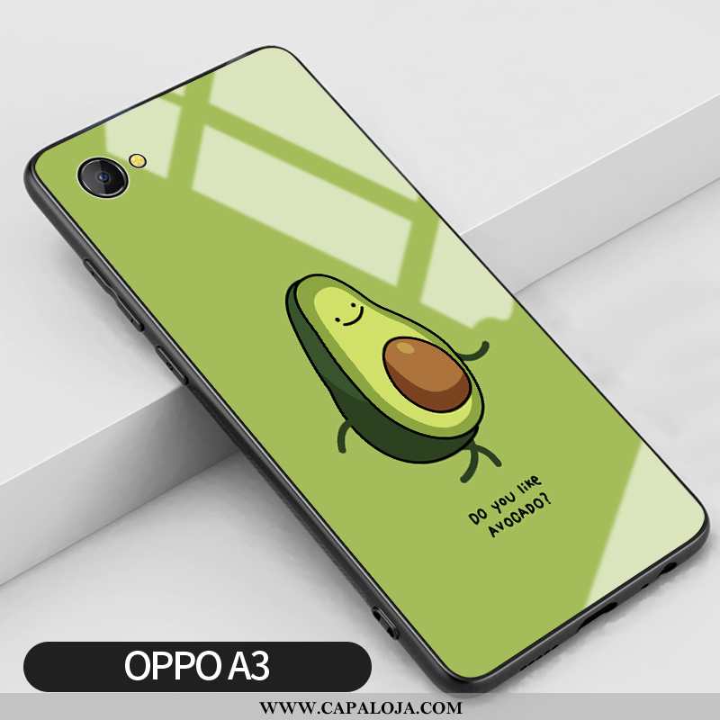 Capas Oppo A3 Silicone Desenho Animado Telemóvel Verde, Capa Oppo A3 Vidro Barato