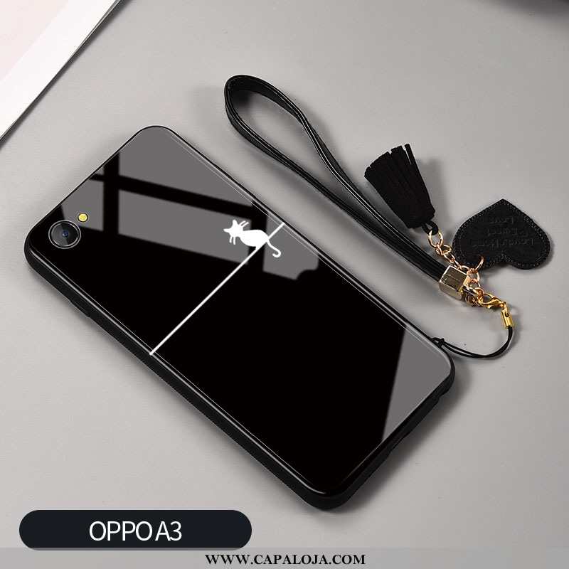 Capas Oppo A3 Vidro Silicone Branca Preto, Capa Oppo A3 Criativas Promoção