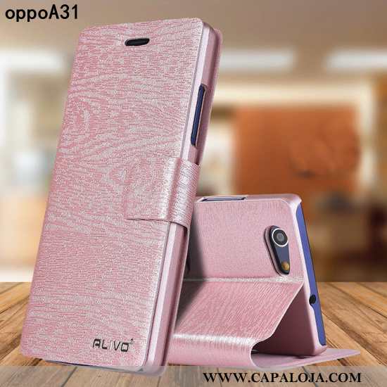 Capas Oppo A31 Couro Cases Antiqueda Dourado, Capa Oppo A31 Protetoras Barato