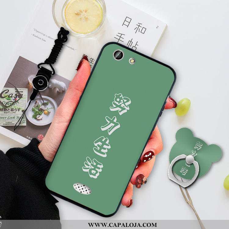 Capas Oppo A31 Fofas Feminino Desenho Animado Verde, Capa Oppo A31 Soft Online