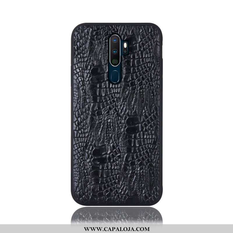 Capas Oppo A5 2020 Couro Legitimo Antiqueda Traseira Cases Azul, Capa Oppo A5 2020 Protetoras Barata