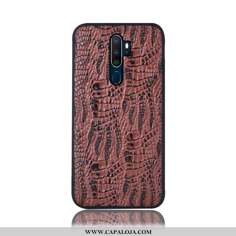 Capas Oppo A5 2020 Couro Legitimo Antiqueda Traseira Cases Azul, Capa Oppo A5 2020 Protetoras Barata