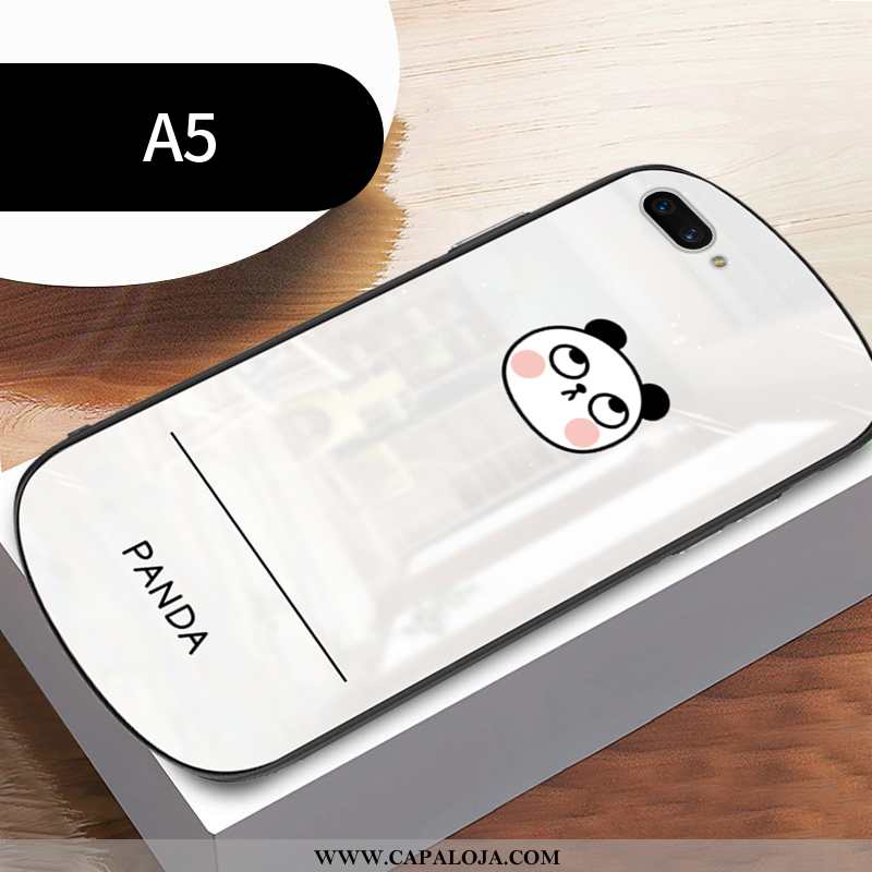 Capas Oppo A5 Criativas Telemóvel Vidro Feminino Branco, Capa Oppo A5 Silicone Barato