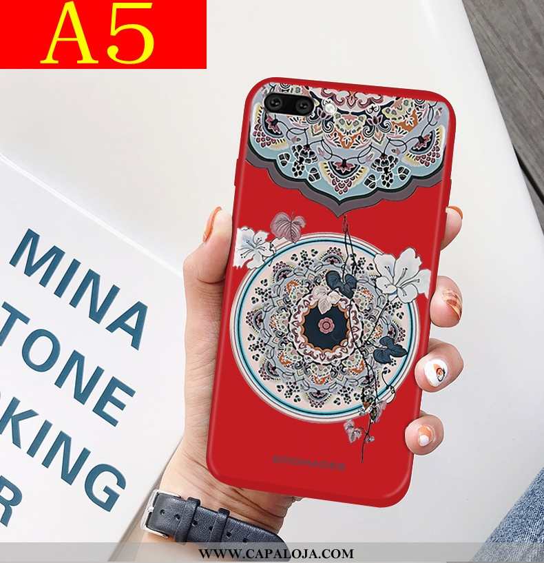 Capas Oppo A5 Moda Antiqueda Criativas Vermelho, Capa Oppo A5 Personalizado Promoção