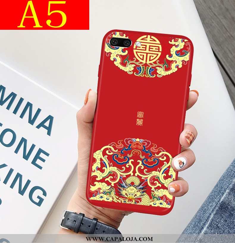 Capas Oppo A5 Moda Antiqueda Criativas Vermelho, Capa Oppo A5 Personalizado Promoção