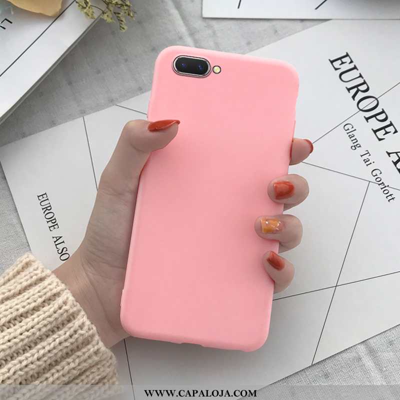 Capas Oppo A5 Moda Feminino Simples Soft Amarelo, Capa Oppo A5 Fosco Barato