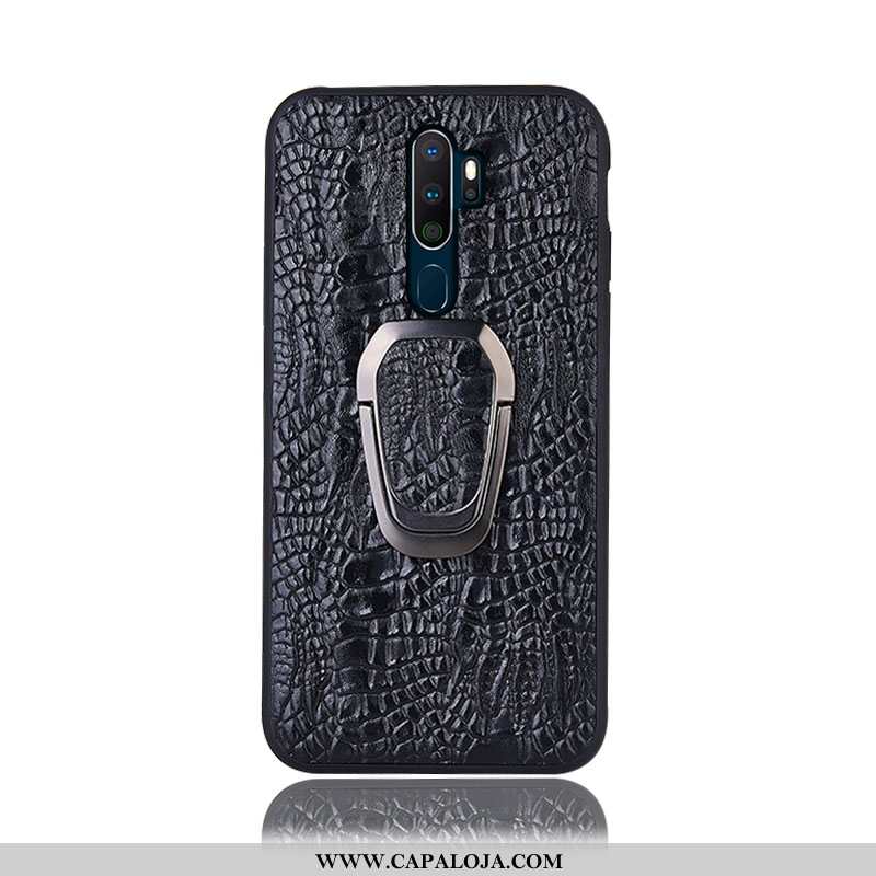 Capas Oppo A9 2020 Couro Legitimo Traseira Suporte Castanho, Capa Oppo A9 2020 Protetoras Promoção