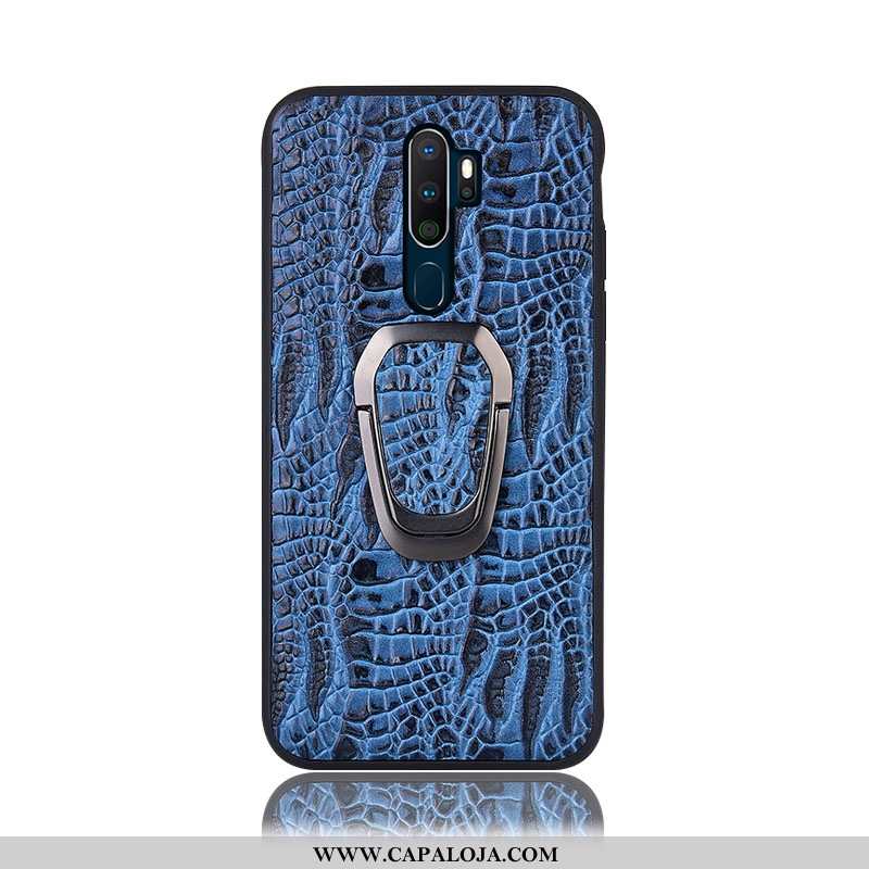 Capas Oppo A9 2020 Couro Legitimo Traseira Suporte Castanho, Capa Oppo A9 2020 Protetoras Promoção