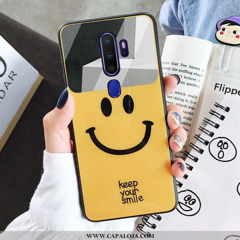 Capas Oppo A9 2020 Desenho Animado Resistente Completa Amarelo, Capa Oppo A9 2020 Soft Baratas