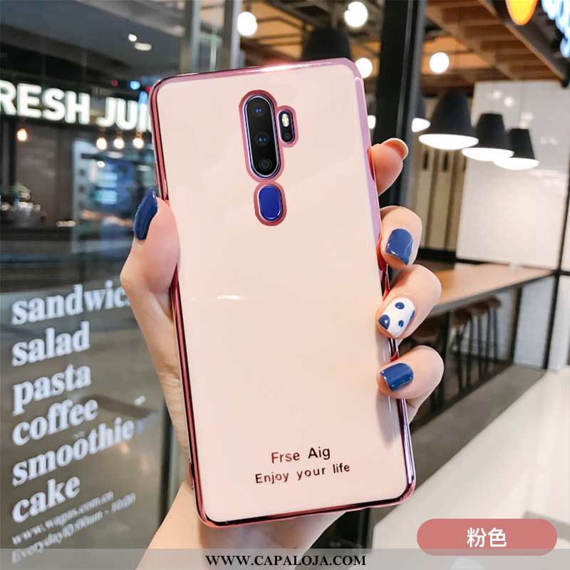 Capas Oppo A9 2020 Vermelha Simples Lisas Rosa, Capa Oppo A9 2020 Antiqueda Barato