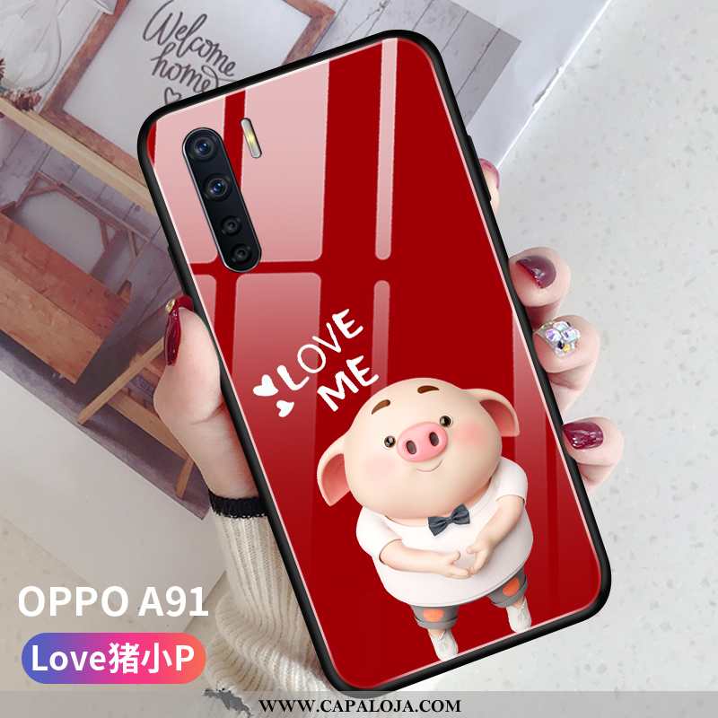 Capas Oppo A91 Desenho Animado Cases Tendencia Slim Rosa, Capa Oppo A91 Bonitos Barato