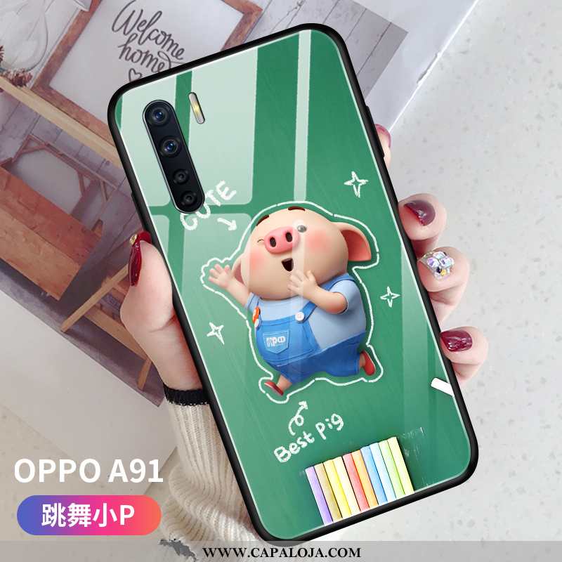 Capas Oppo A91 Desenho Animado Cases Tendencia Slim Rosa, Capa Oppo A91 Bonitos Barato