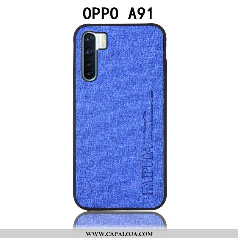 Capas Oppo A91 Linho Traseira Protetoras Cinza, Capa Oppo A91 Couro Baratos