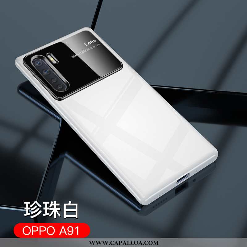 Capas Oppo A91 Luxo Telemóvel Minimalista Completa Branco, Capa Oppo A91 Personalizado Barato