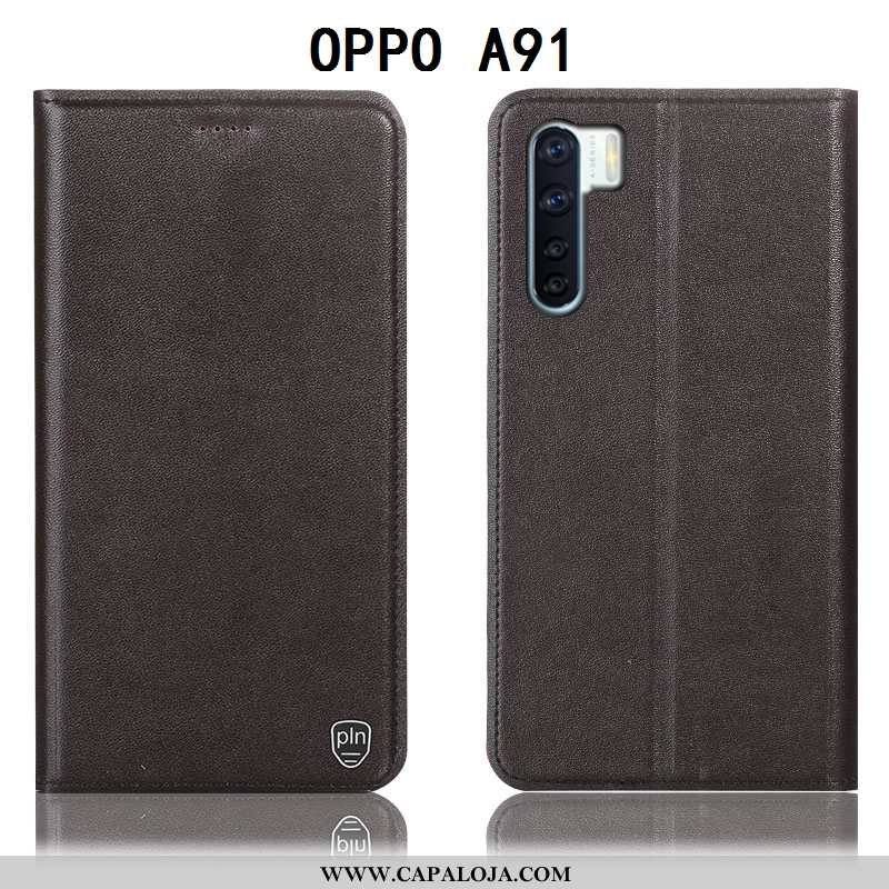 Capas Oppo A91 Protetoras Amarelo Telemóvel Cover, Capa Oppo A91 Couro Genuíno Venda