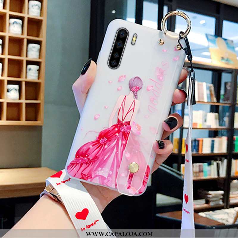 Capas Oppo A91 Protetoras Antiqueda Fosco Wrisband Rosa, Capa Oppo A91 Silicone Promoção