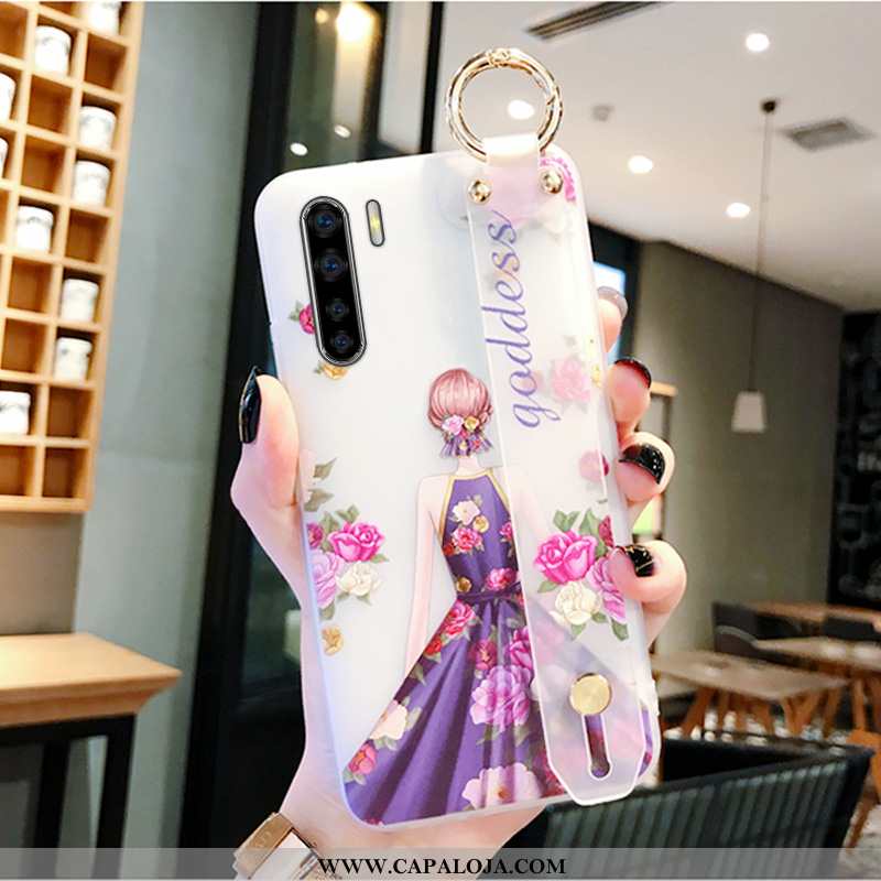 Capas Oppo A91 Protetoras Antiqueda Fosco Wrisband Rosa, Capa Oppo A91 Silicone Promoção