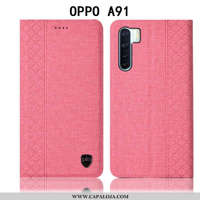 Capas Oppo A91 Protetoras Antiqueda Preto Cover, Capa Oppo A91 Linho Barato