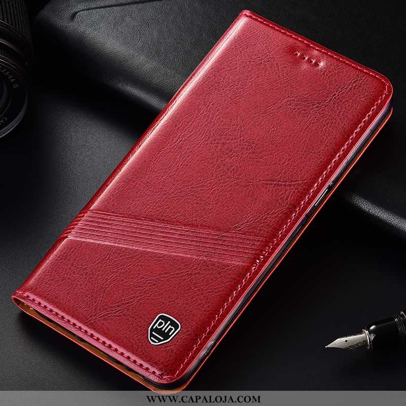 Capas Oppo A91 Protetoras Antiqueda Vermelha Telemóvel Vermelho, Capa Oppo A91 Couro Legitimo Promoç