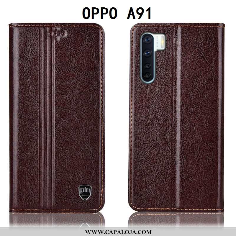 Capas Oppo A91 Protetoras Cover Marrom Castanho, Capa Oppo A91 Couro Genuíno Comprar