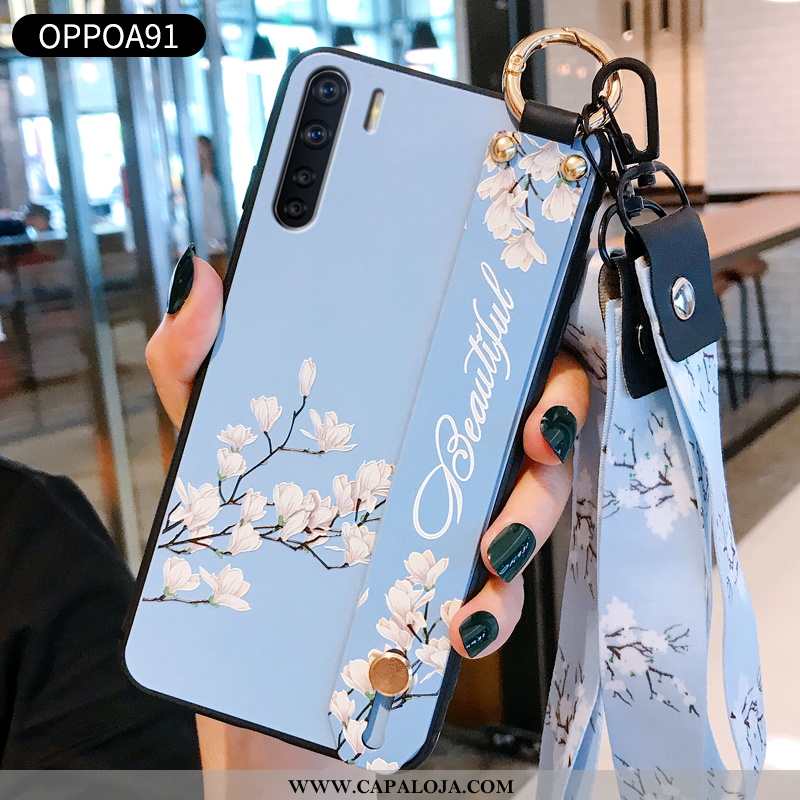 Capas Oppo A91 Protetoras Telemóvel Cases Feminino Azul, Capa Oppo A91 Silicone Baratas