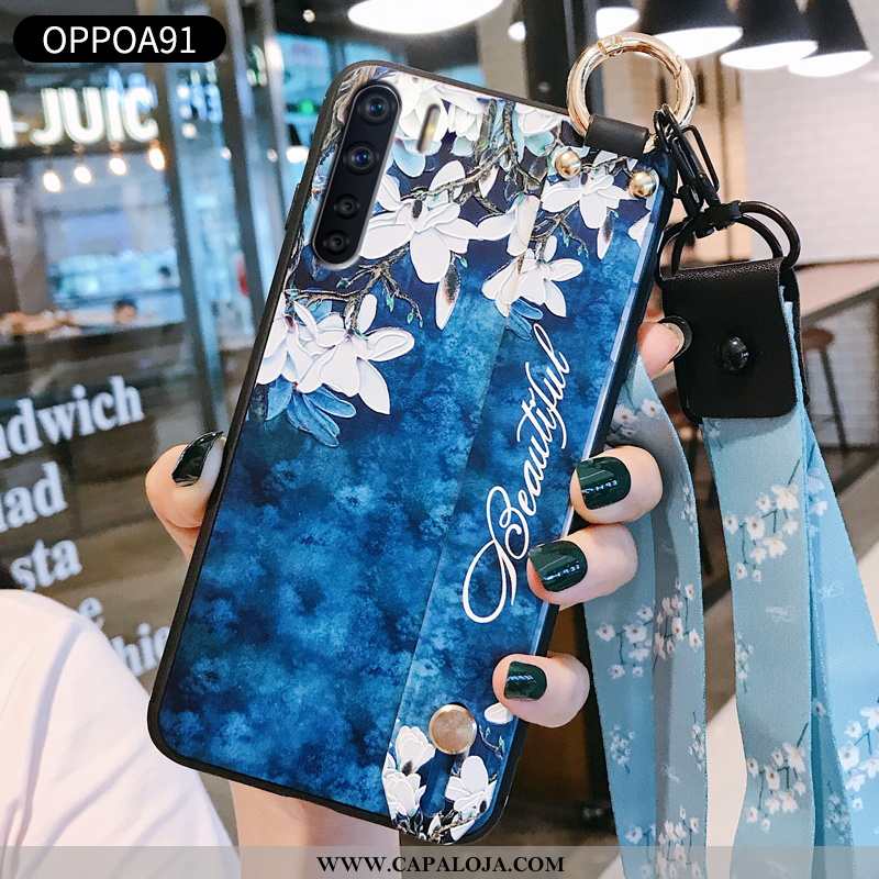 Capas Oppo A91 Protetoras Telemóvel Cases Feminino Azul, Capa Oppo A91 Silicone Baratas