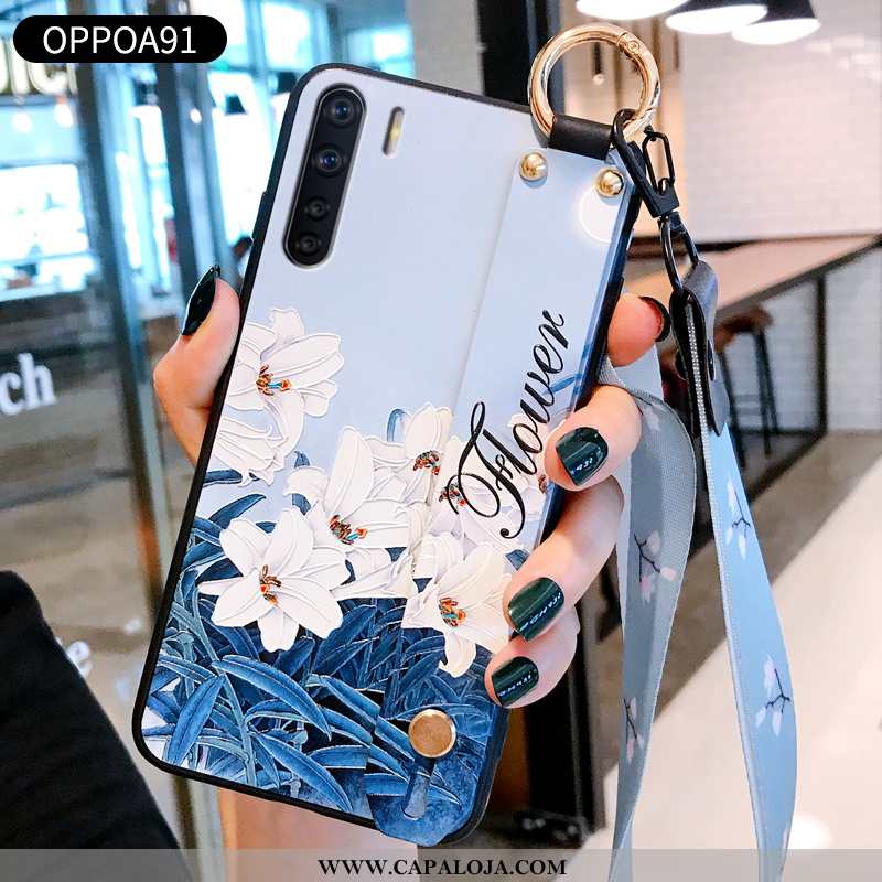 Capas Oppo A91 Protetoras Telemóvel Cases Feminino Azul, Capa Oppo A91 Silicone Baratas