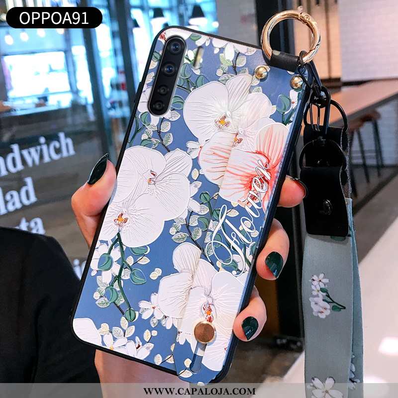 Capas Oppo A91 Protetoras Telemóvel Cases Feminino Azul, Capa Oppo A91 Silicone Baratas