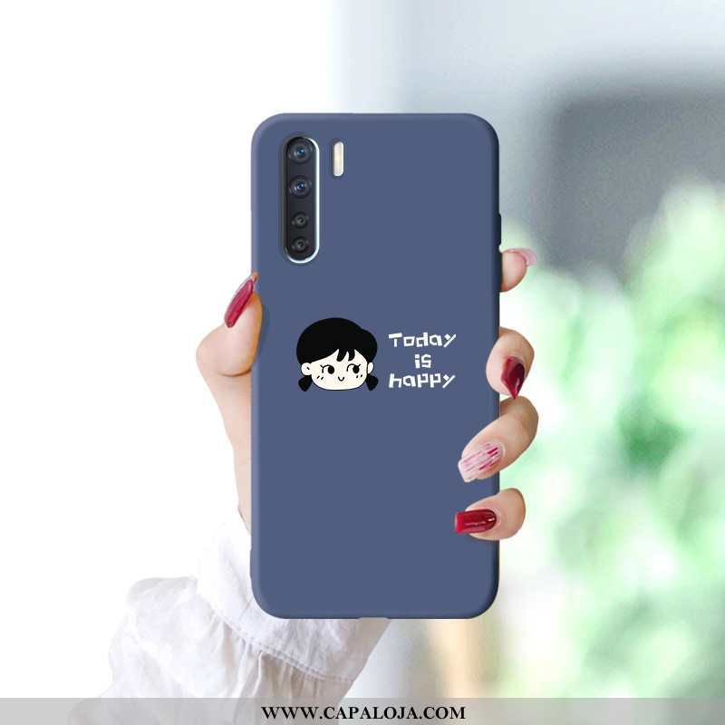 Capas Oppo A91 Silicone Protetoras Telemóvel Azul Escuro, Capa Oppo A91 Desenho Animado Online