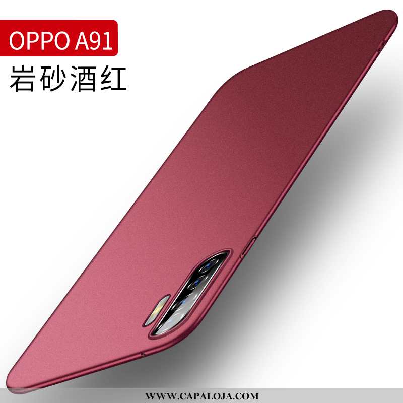 Capas Oppo A91 Silicone Vermelha Minimalista Protetoras Vermelho, Capa Oppo A91 Fosco Online