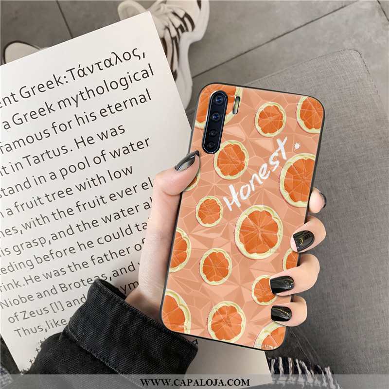 Capas Oppo A91 Soft Feminino Quadriculada Cases Laranja, Capa Oppo A91 Protetoras Baratas