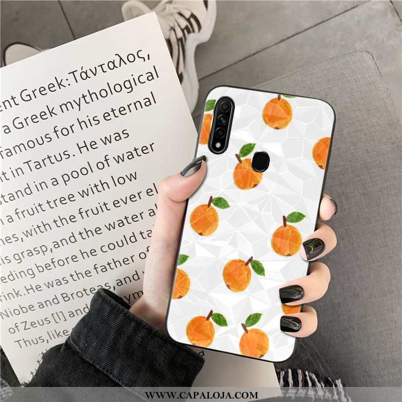 Capas Oppo A91 Soft Feminino Quadriculada Cases Laranja, Capa Oppo A91 Protetoras Baratas