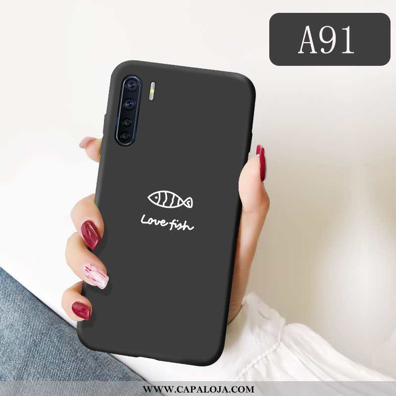 Capas Oppo A91 Soft Malha Casal Vermelha Preto, Capa Oppo A91 Protetoras Baratas