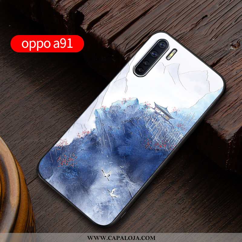 Capas Oppo A91 Soft Masculino Nova Completa Azul, Capa Oppo A91 Protetoras Promoção