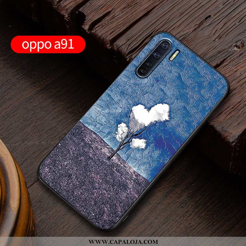 Capas Oppo A91 Soft Masculino Nova Completa Azul, Capa Oppo A91 Protetoras Promoção