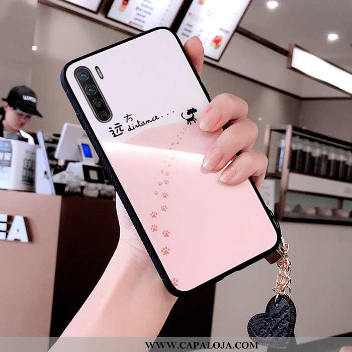 Capas Oppo A91 Vidro Telinha Rosa Telemóvel, Capa Oppo A91 Estilosas Online