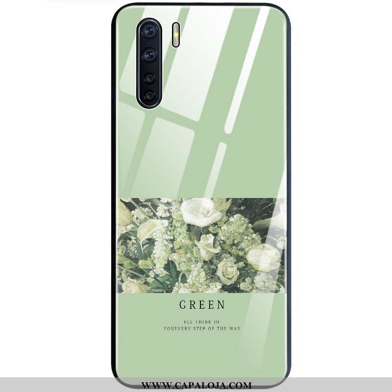 Capas Oppo A91 Vidro Verde Completa Telemóvel, Capa Oppo A91 Cases Promoção