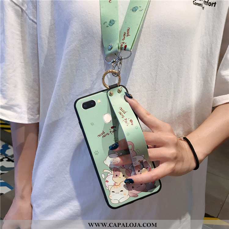 Capas Oppo Ax7 Desenho Animado Wrisband Cordao Cola Verde, Capa Oppo Ax7 Tendencia Venda