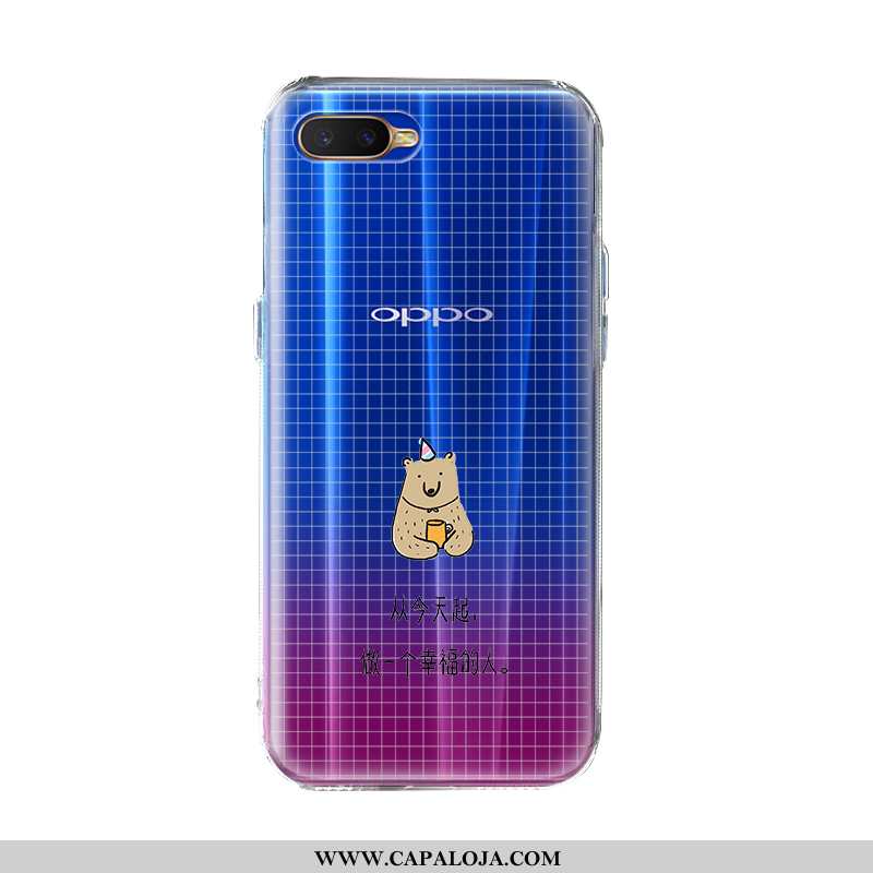 Capas Oppo Ax7 Personalizada Telemóvel Desenho Animado Feminino Azul, Capa Oppo Ax7 Criativas Barato