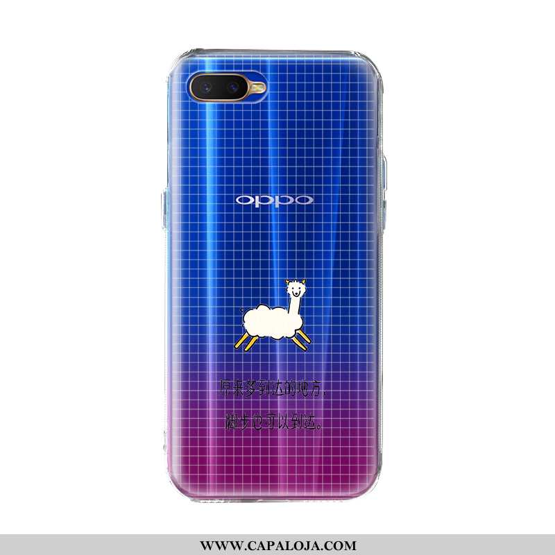 Capas Oppo Ax7 Personalizada Telemóvel Desenho Animado Feminino Azul, Capa Oppo Ax7 Criativas Barato