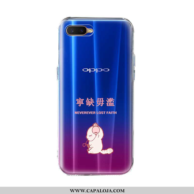 Capas Oppo Ax7 Personalizada Telemóvel Desenho Animado Feminino Azul, Capa Oppo Ax7 Criativas Barato