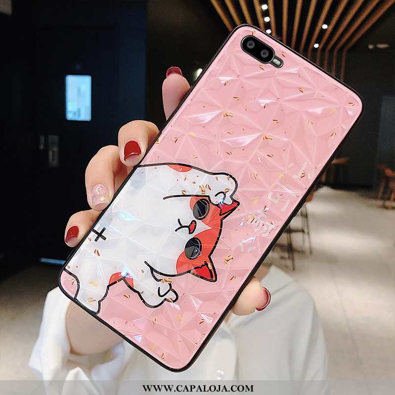 Capas Oppo Ax7 Tendencia Feminino Quadriculada Rosa, Capa Oppo Ax7 Fofas Barato